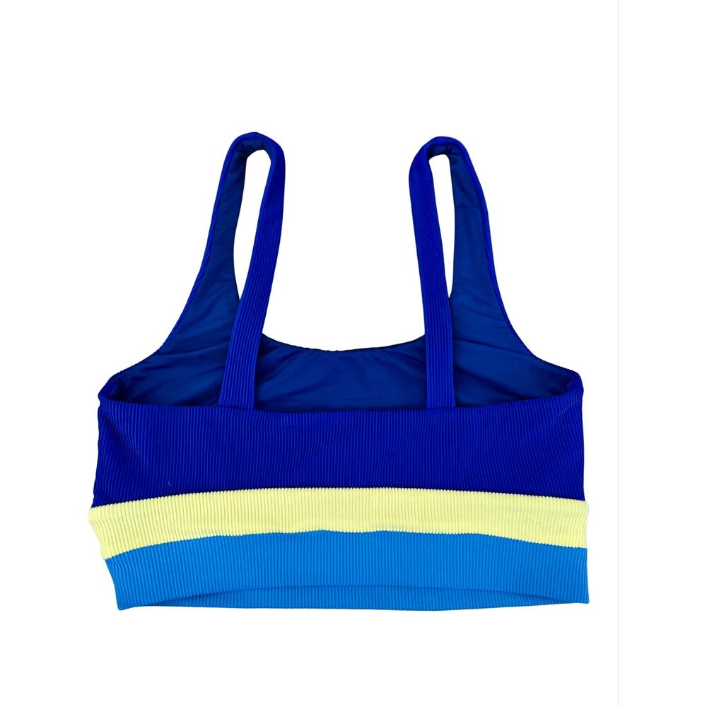 BEACH RIOT Mackenzie Swim Riviera Colorblock Bralette Style Bikini Top I XS